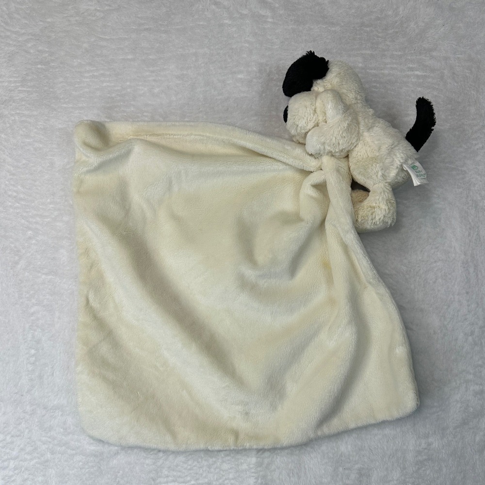 Baby Jellycat Dog Security Blanket Unisex OS Cream Black Plush Lovey